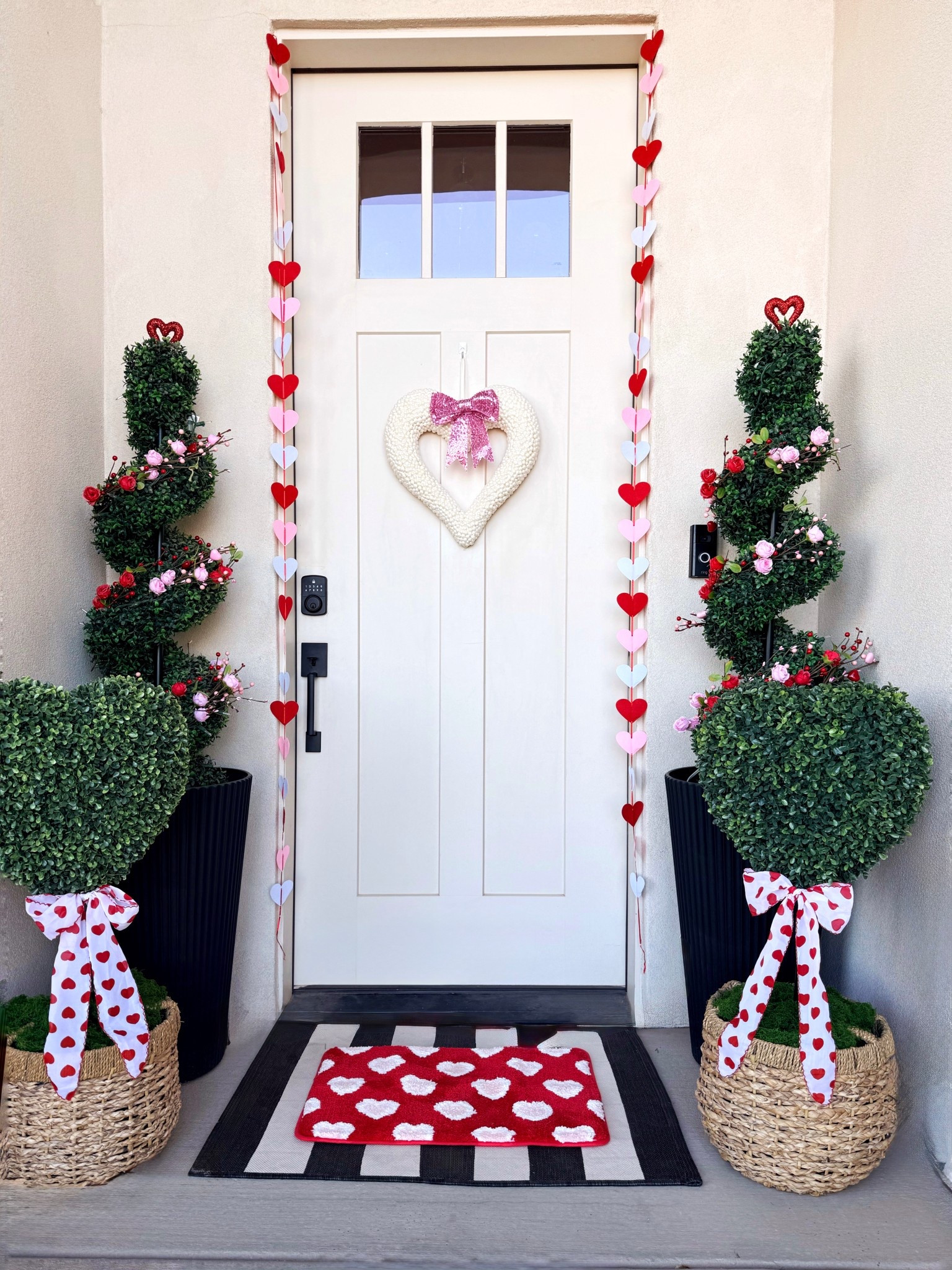 My love language is a festive front porch 💘
A few simple Valentine touches go a long way in making home feel extra special.
Everything linked here for an easy, cozy, love-filled entry. 
Topiary plants, topiary hearts, heart rugs, heart, wreath, Bows, garland. Roses, baskets, planters.

#LTKSeasonal #LTKValentine #LTKdayinmylife