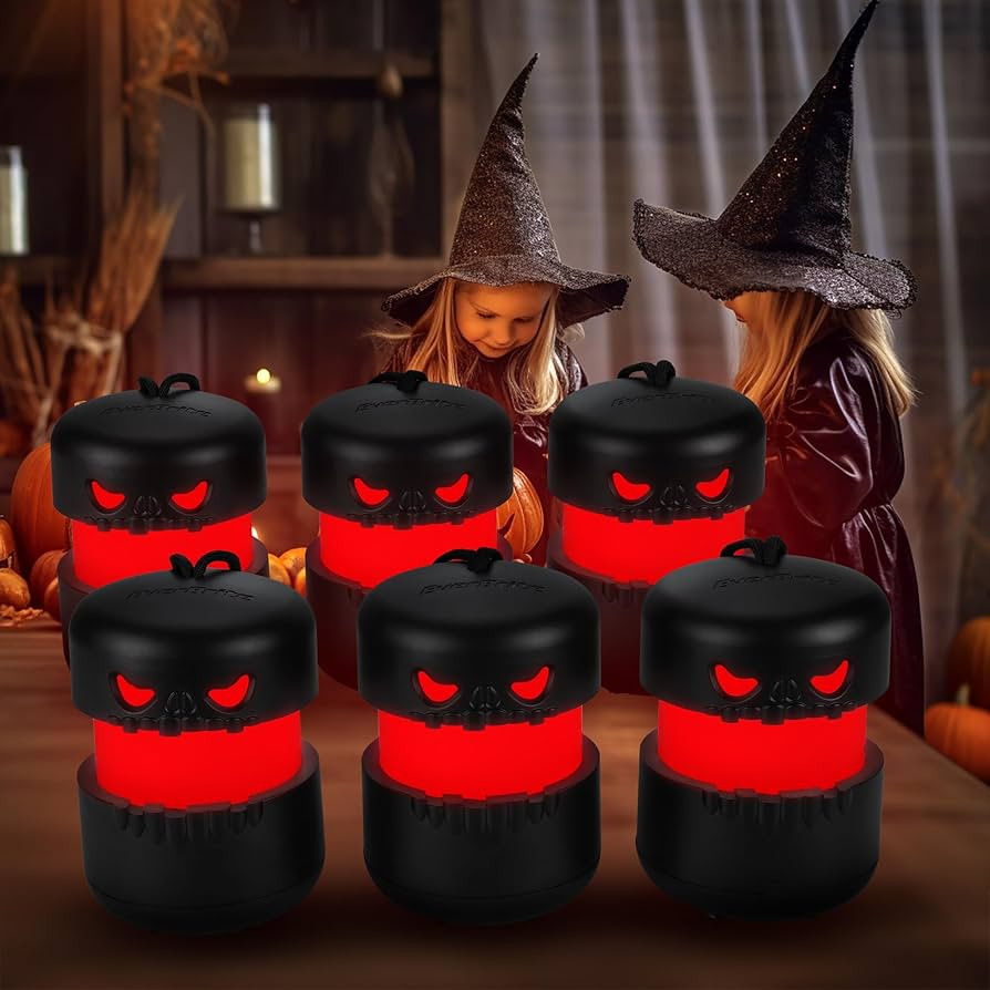 EverBrite 6-Pack Halloween Skeleton Camping Lantern, Collapsible Halloween Skull Lantern, Two Col... | Amazon (US)