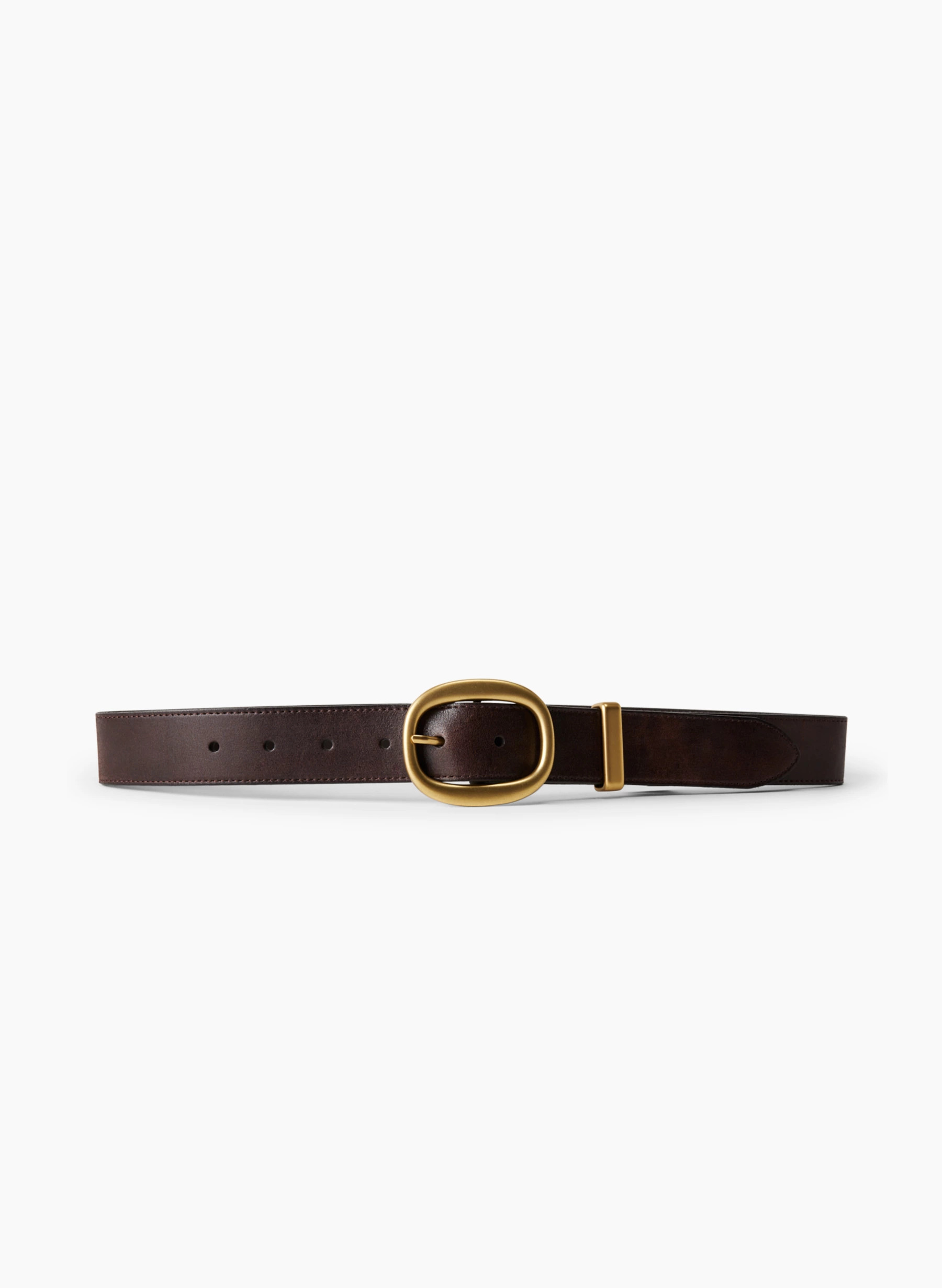 LIFETIME SOLID BRASS LEATHER BELT | Aritzia