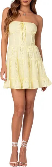 Liora Cotton Eyelet Strapless MinidressEDIKTED | Nordstrom