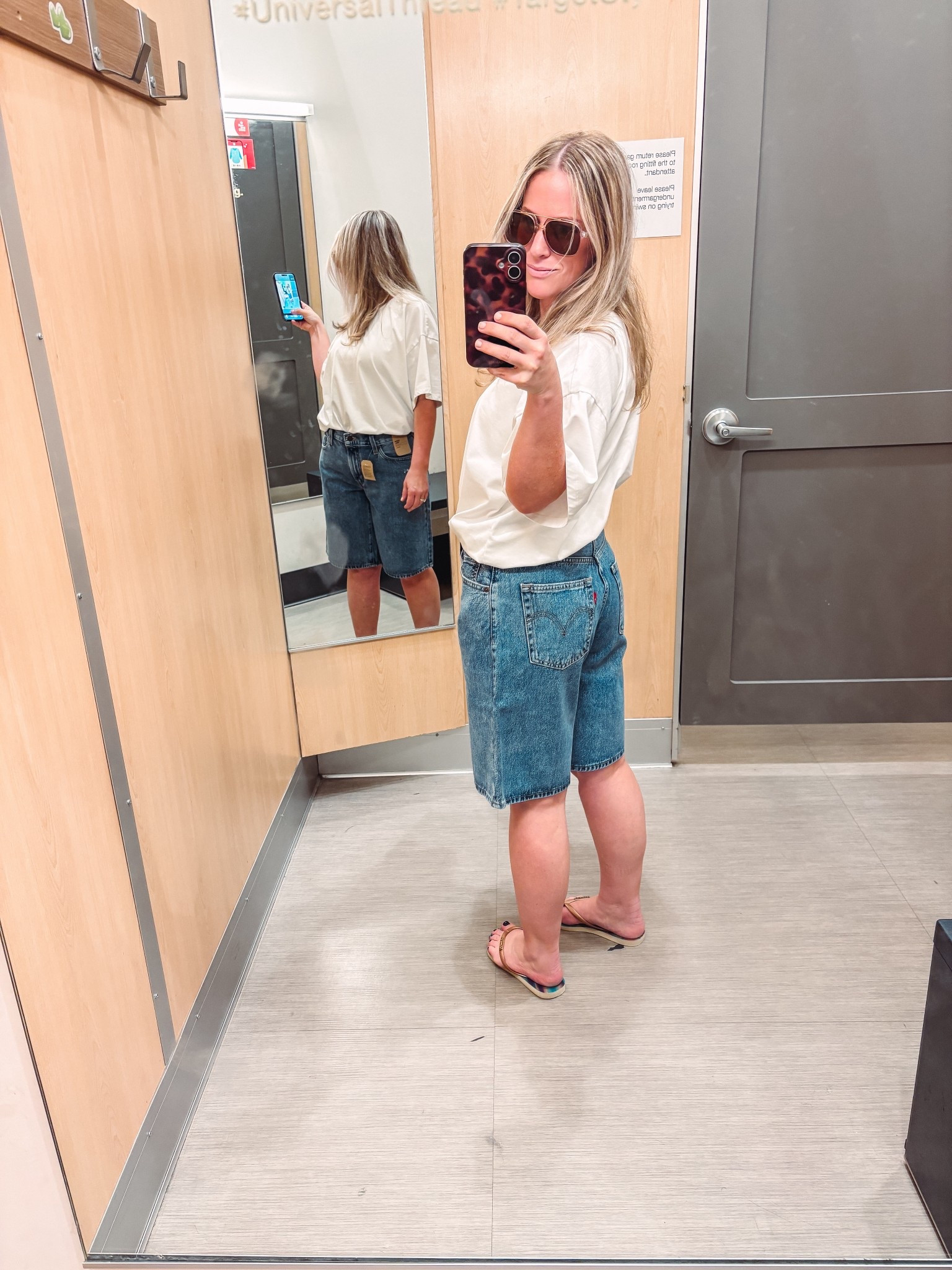 These Levi’s jorts from target ARE good! Bettter than the photo online. Structured Levi’s denim exclusively at target. Wearing 28. No stretch. Size up. 

#LTKPetite #LTKMothersDay #LTKootd