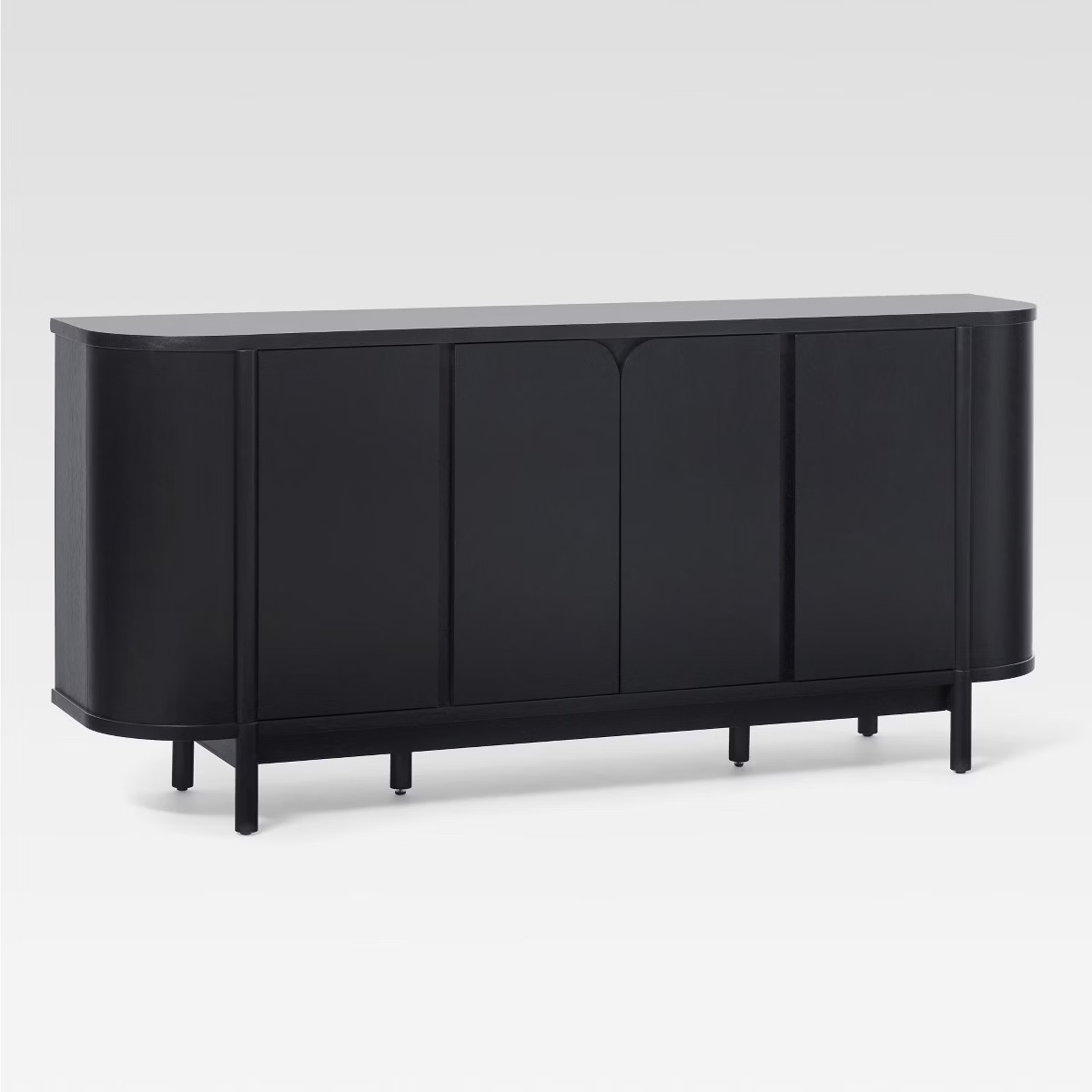 Saracina Home Modern 70" Solid Wood Curved Sideboard Cabinet | Target