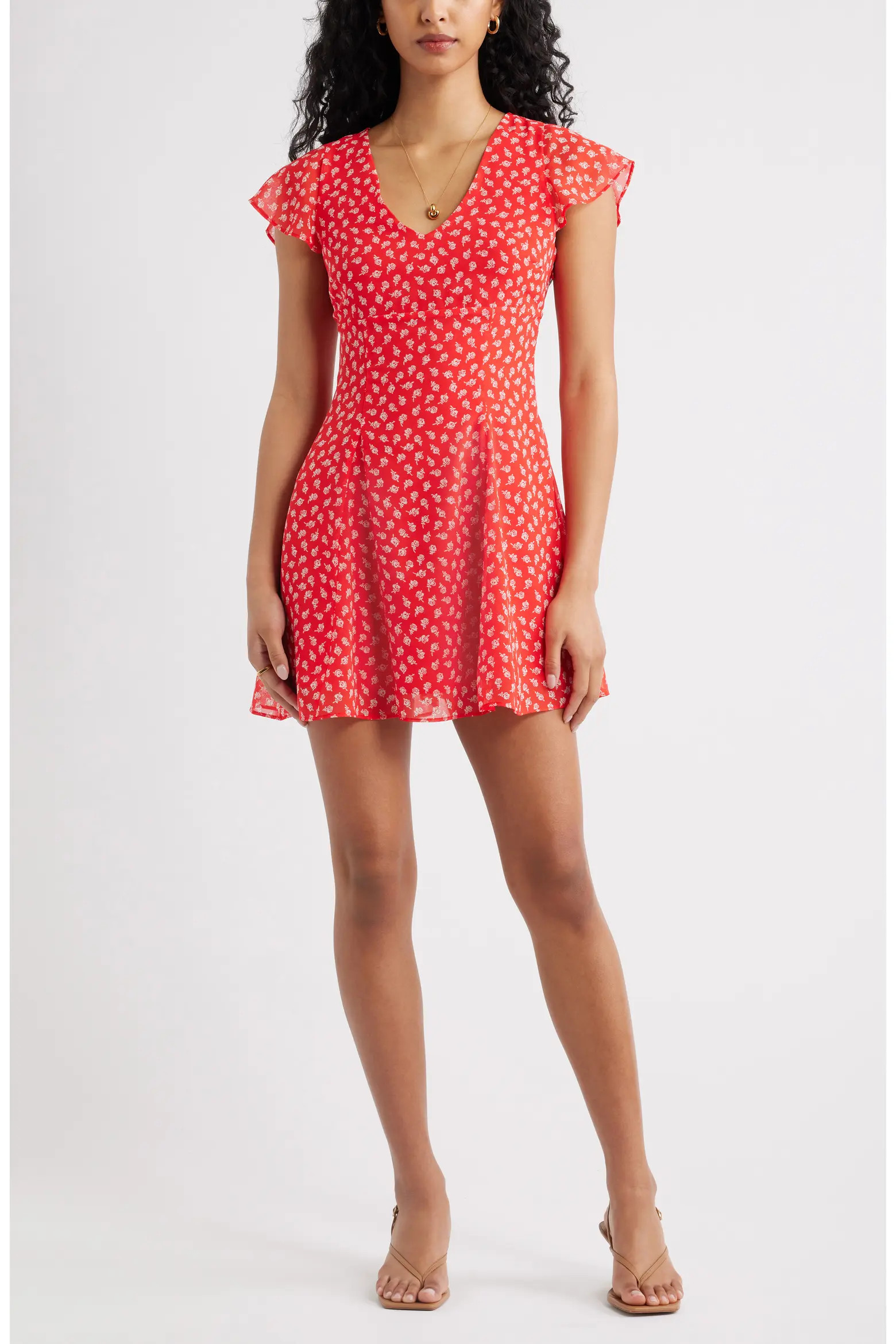 Floral Print Fit & Flare Minidress (Women) | Nordstrom | Nordstrom