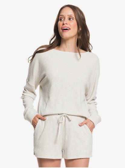 Forbidden Summer Cozy Rib Knit Sweat Shorts | Roxy US