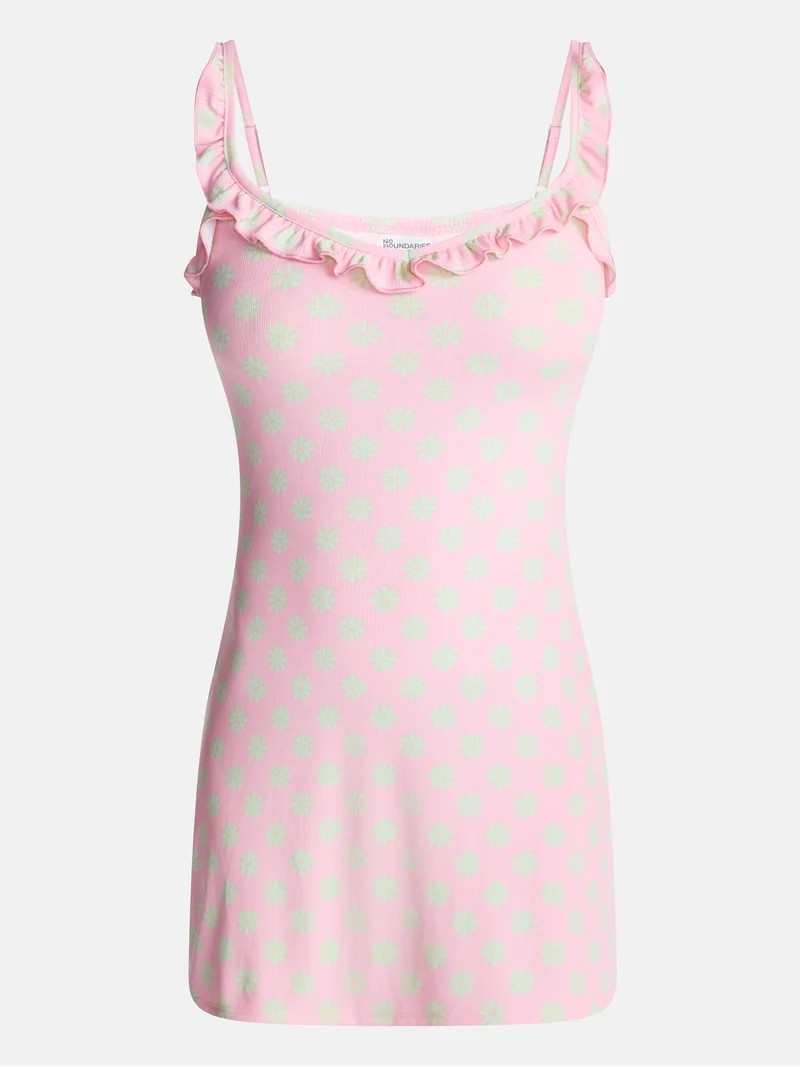 No Boundaries Ruffle Slip Dress, Women's XS-XXL | Walmart (US)