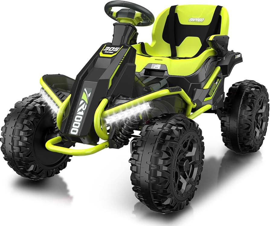 ANPABO 24V 4x4 Ride On Toys for Big Kids Aged 3-12 Green-4x200W Motors, 5MPH, Wide Adjustable Sea... | Amazon (US)