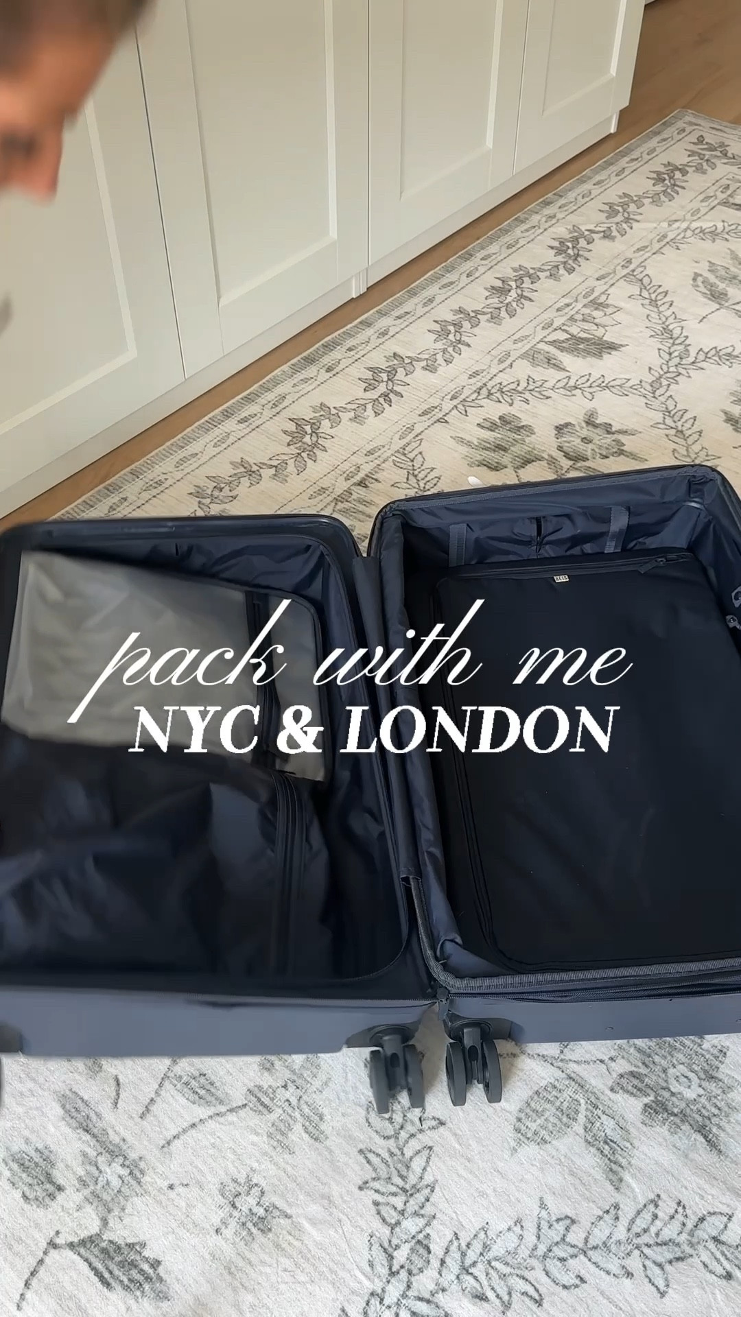 Pack with me! NYC & London! Head to my “London” collection to see all of my fits styled! Linked my rug + travel essentials :)