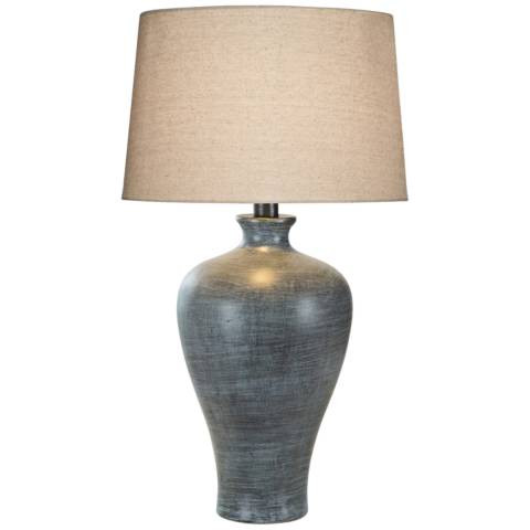 Coraline Vista Blue Gray LED Vase Table Lamp | LampsPlus.com