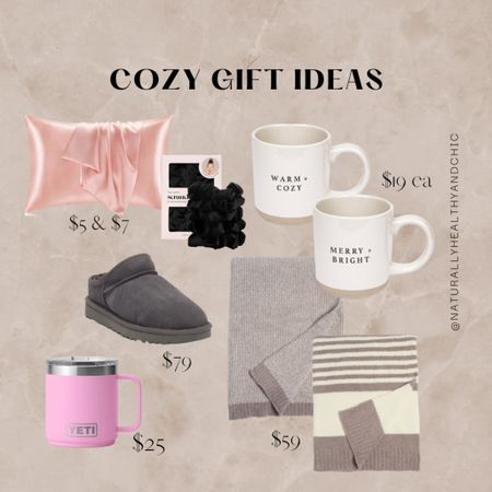 The coziest gift ideas. Mugs. Uggs. Slippers. Barefoot dreams blankets. Silk. Kitsch. Silk hair ties. 

#LTKHoliday #LTKGiftGuide #LTKfindsunder50