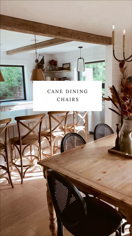 Our cane dining chairs are one of the most requested items! They are sold by multiple brands. We bought ours at Walmart. The Walmart version is very sturdy and heavier than I was expecting. Very well made! 

#LTKsalealert #LTKSeasonal #LTKhome