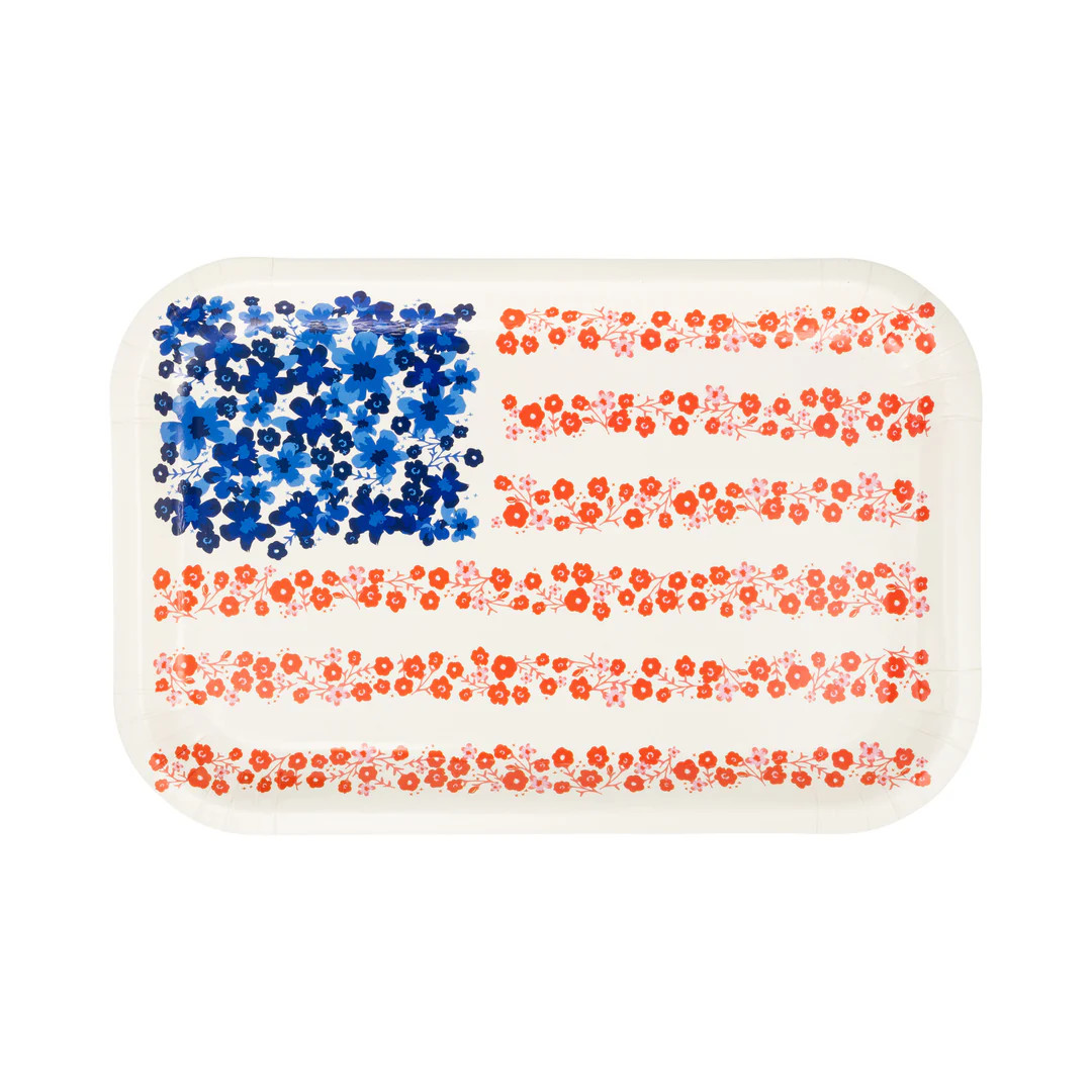 Floral Flag Paper Plate (8 ct) | My Mind's Eye