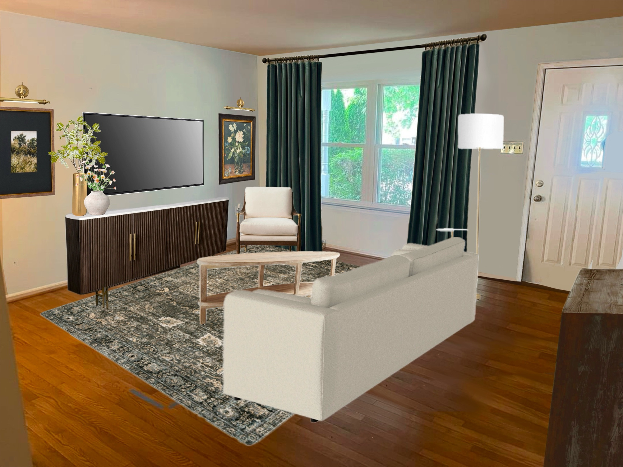 Upscale living room 🤍 neutral doesn’t only mean beige. Decorate your space with greens, browns, and golds! 

#LTKHome