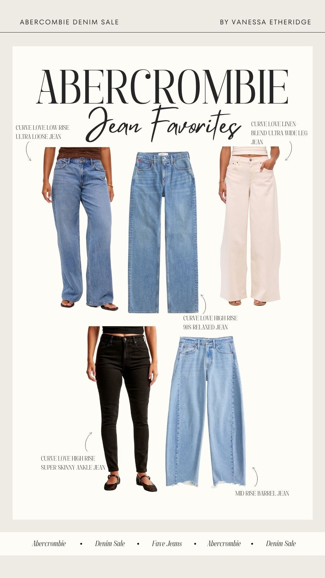 my favorite abercrombie denim jeans 🩵 I wear a 34 long in all of them!! 

#LTKMidsize #LTKStyleTip #LTKSaleAlert