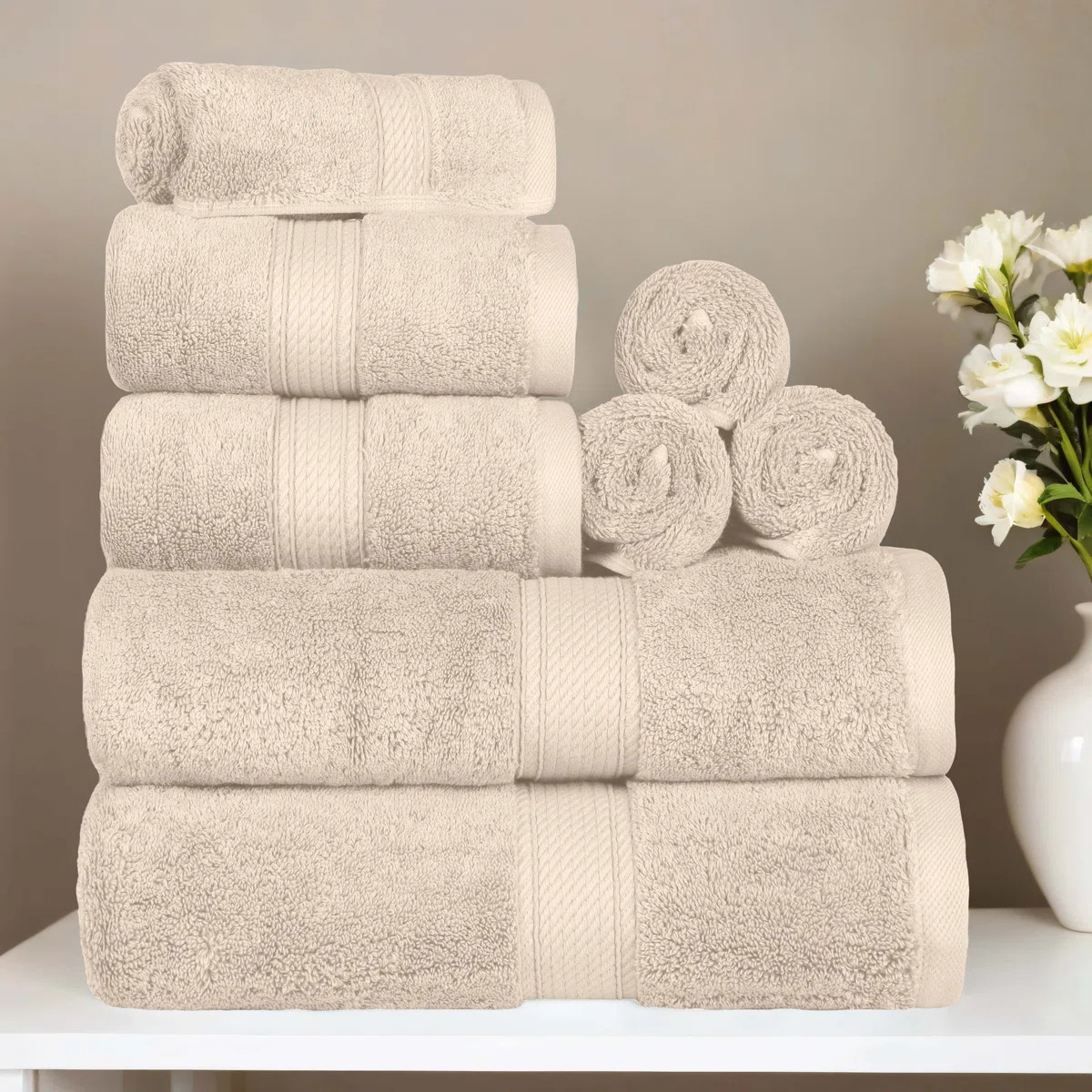 Renata 8 Piece 800 GSM Certified Egyptian Cotton Towel Set | Wayfair North America