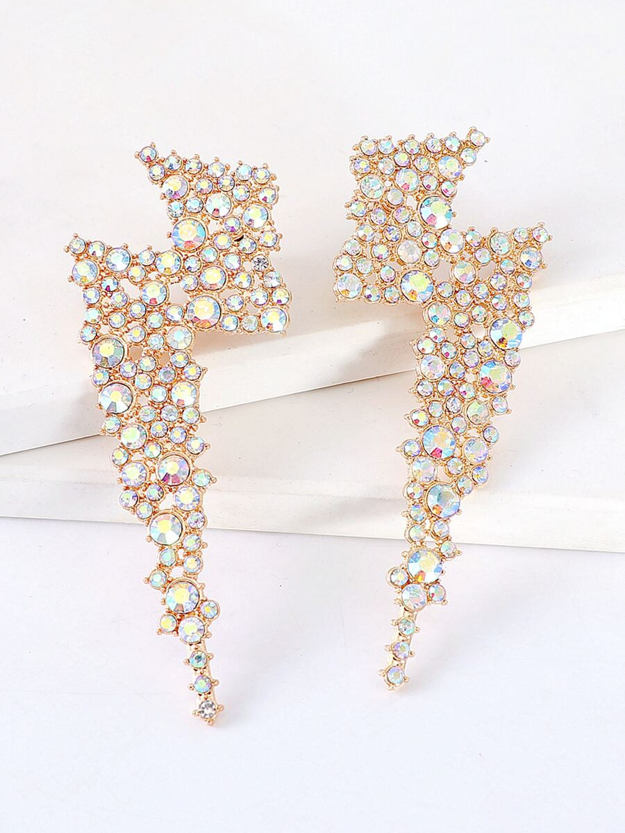 Rhinestone Decor Lightning Stud Earrings
   
      SKU: sj2203176971171671
          (1000+ Revie... | SHEIN