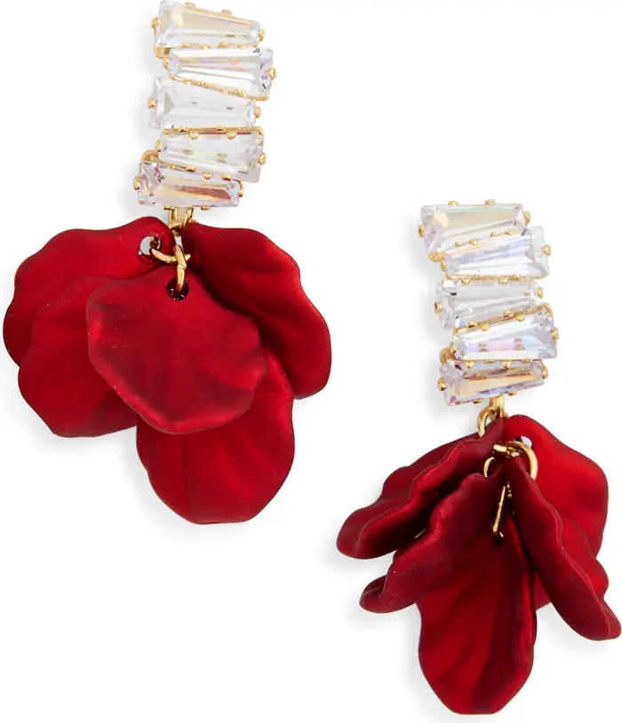 EYE CANDY LOS ANGELES Carla Cubic Zirconia Rose Petal Drop Earrings | Nordstromrack | Nordstrom Rack