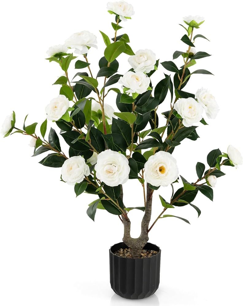 Goplus 38” Artificial Camellia Tree | Amazon (US)
