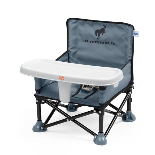 Bright Starts Ford Bronco Pop 'N Sit Portable Booster Chair, Floor Seat, Indoor/Outdoor Use, Compact Fold, Area 51 Color, 6 Mos - 3 Yrs | Amazon (US)