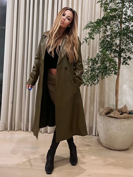 Winter vibes 
Trench coat
Leather coat
Mini skirt
High boots
Ootd 
Holiday party
Thanksgiving outfit
Holiday outfitt

#LTKshoecrush #LTKHoliday #LTKstyletip