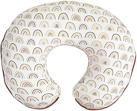 Boppy Nursing Pillow Cover –Organic Cotton Fabric | Spiced Rainbow & Solid Rust Clay Side | Fits Bar | Amazon (US)