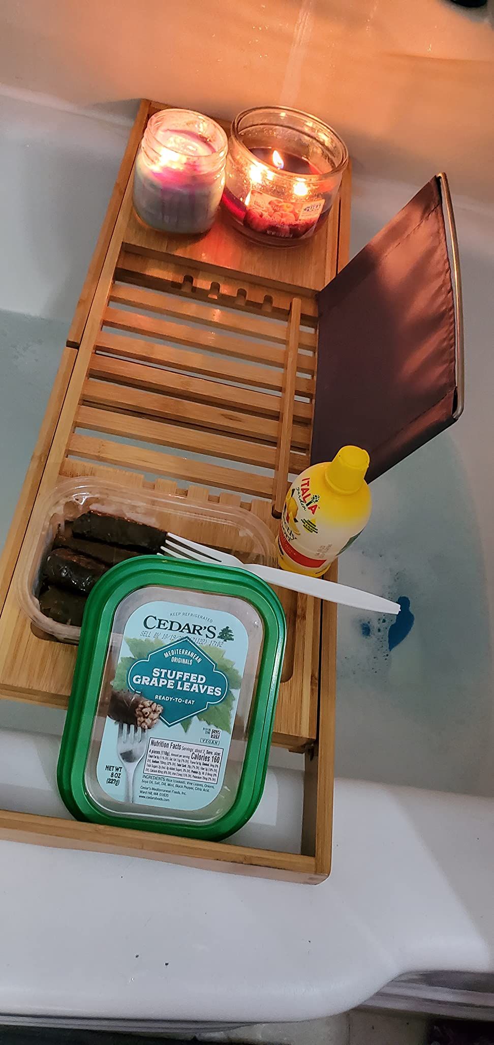 Bamboo Bathtub Tray Table - Collapsible & Adjustable Bathtub Caddy | Space-Saving Folding Bath Tu... | Amazon (US)