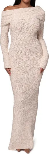 JLUXLABEL Olivea Bouclé Long Sleeve Off the Shoulder Sweater Dress | Nordstrom | Nordstrom