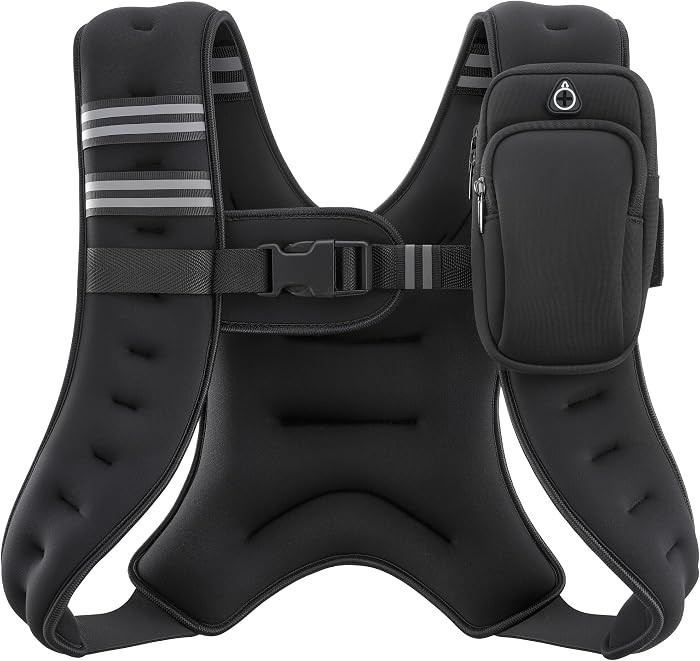ZELUS Weighted Vest, 6lb/8lb/12lb/16lb/20lb/25lb/30lb Weight Vest with Reflective Stripe for Work... | Amazon (US)