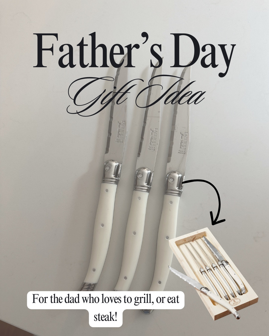 Father’s Day gift idea! My husband loves these steak knives. Pretty for you and him! 

Father’s Day gift ideas / gifts for him / gift ideas for him / grilling gifts / grilling gifts for dads

#LTKMens