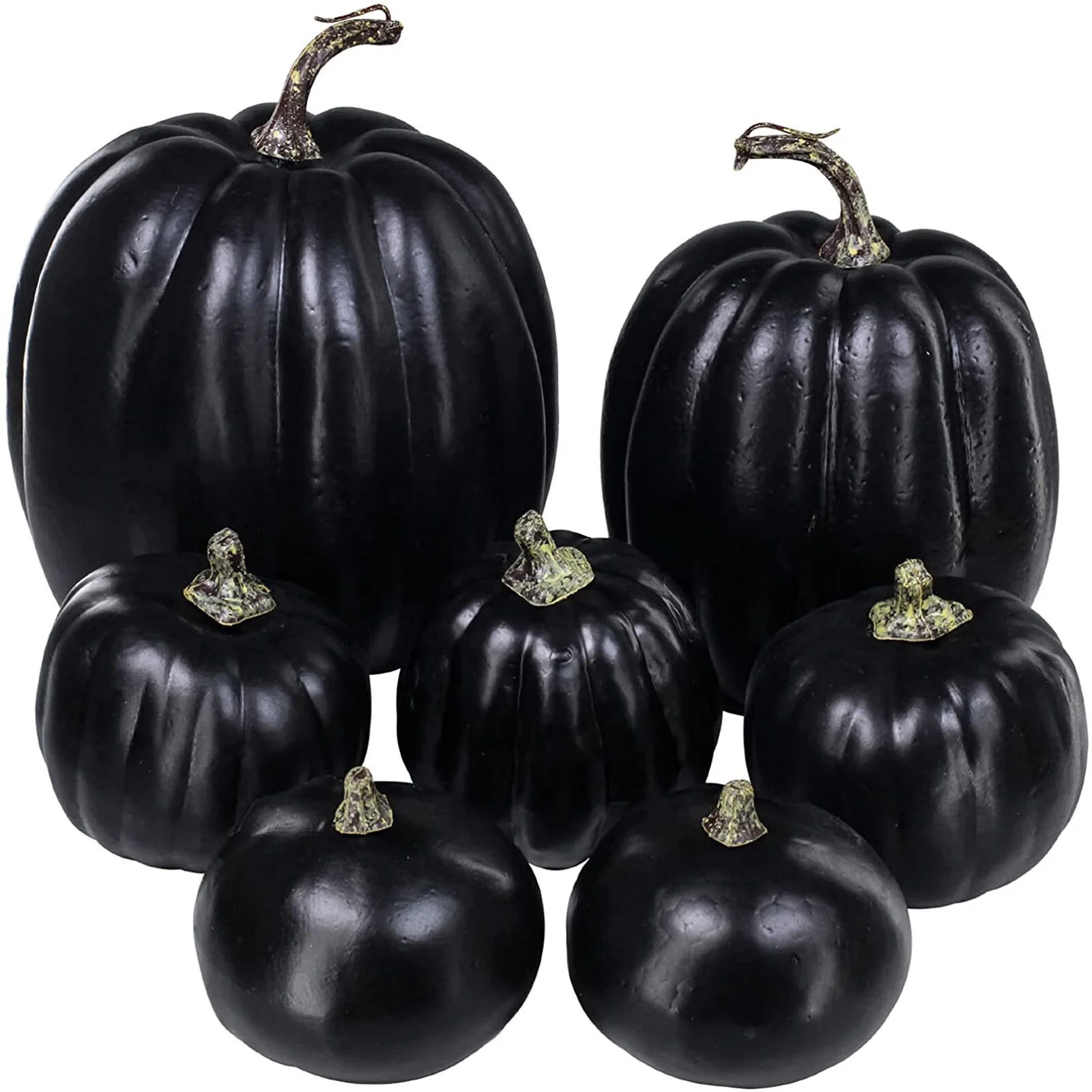 Halloween Decorations 7Pcs Artificial Pumpkin Decorations Assorted Size Fall Pumpkins For Fall Ha... | Walmart (US)