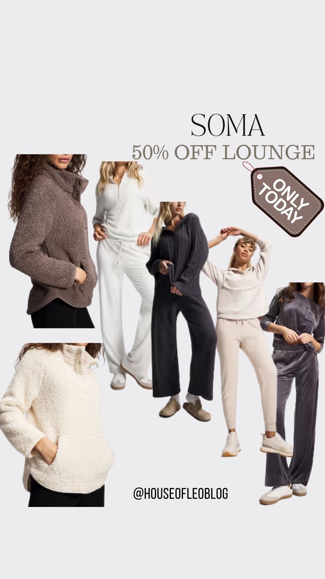 Soma loungewear 50% off today only. Sherpa pullover, velour outfit. Travel outfit.

#LTKSaleAlert #LTKFindsUnder50 #LTKGiftGuide