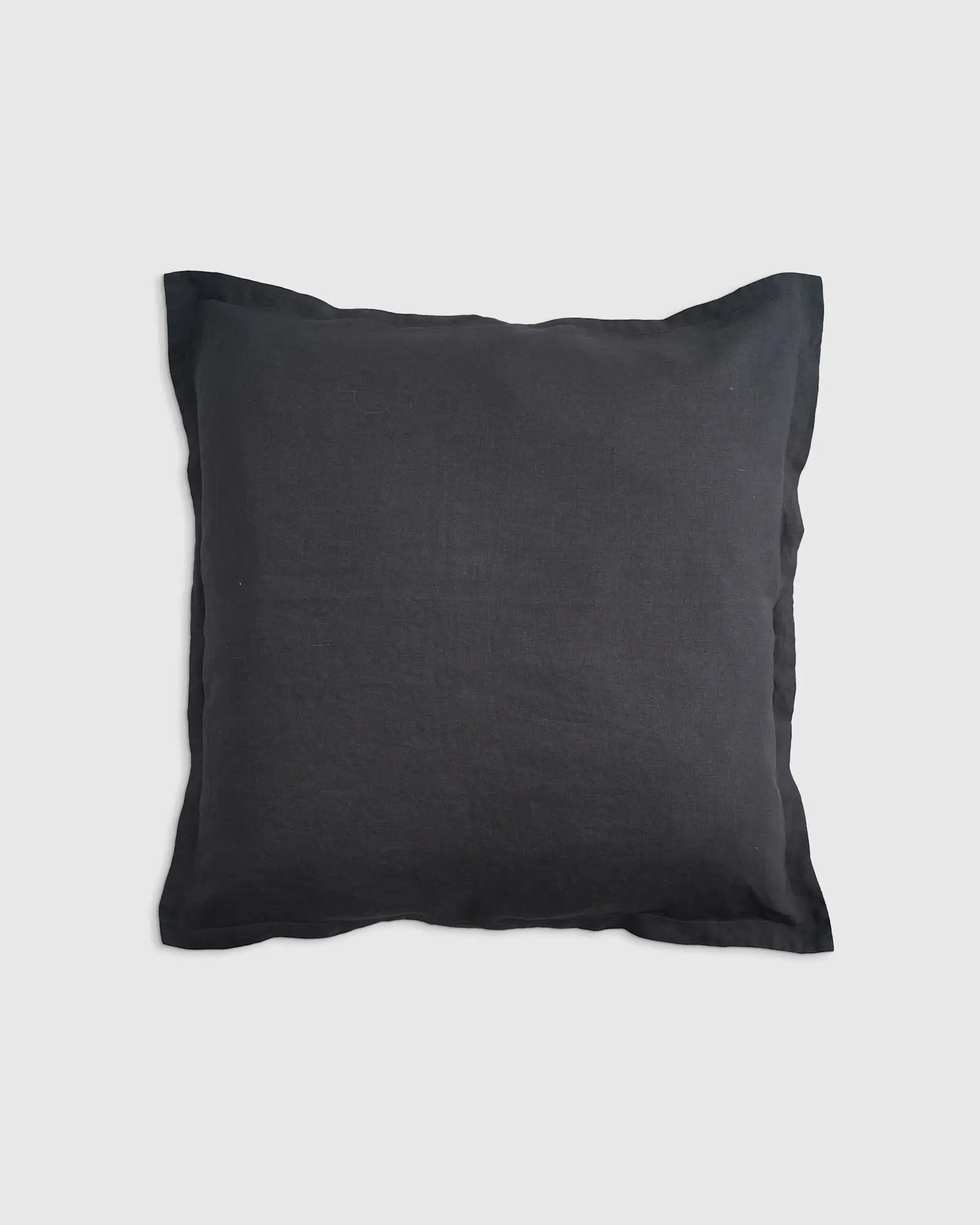 European Linen Euro Sham in Charcoal | Quince
