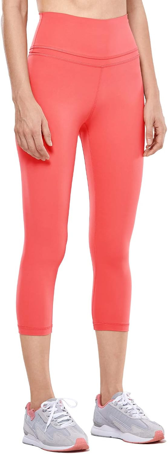 CRZ YOGA Women's High Waist Crop Capri Leggings Workout Pants Naked Feeling - 19 Inches | Amazon (US)