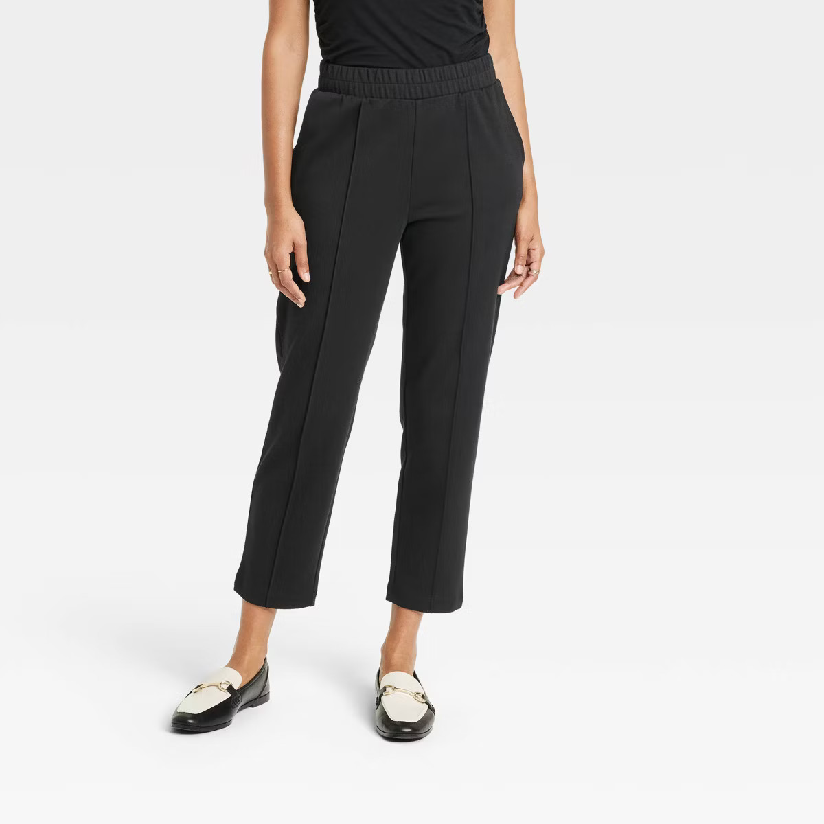 Women's High-Rise Regular Fit Tapered Ankle Knit Pants - A New Day™ | Target
