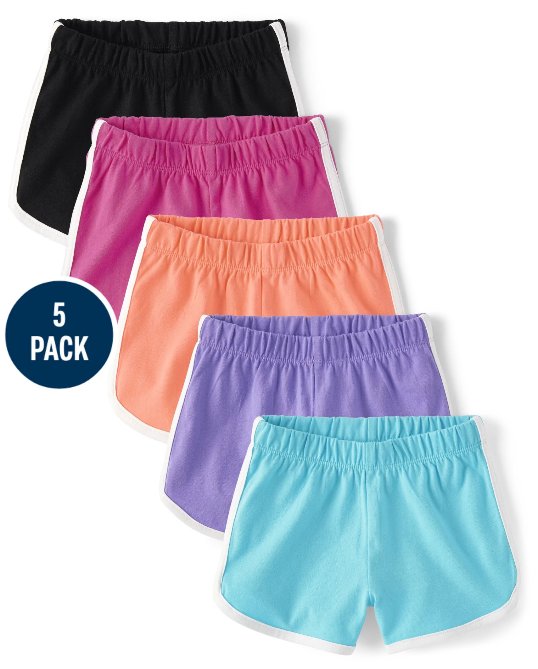 Toddler Girls Dolphin Shorts 5-Pack - black | The Children's Place