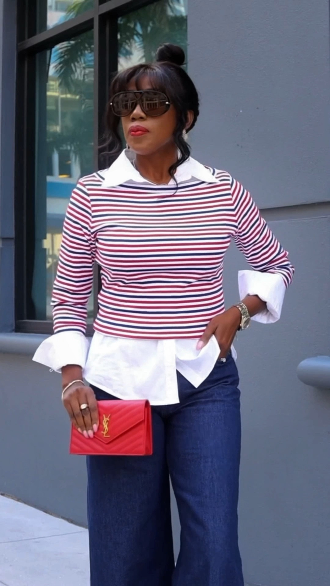 My stripe shirt is true to size. Wearing a small. 
My jeans run slightly big. I sized down to a 4 (usually wear a 6). 

Spring Outfit 2026, Spring Outfits, Date Night Outfit, Casual Outfit, Preppy Outfit, Outfit of the Day, 

#LTKSeasonal #LTKOotd #LTKSaleAlert



#LTKU #LTKstorytime #LTKOver40