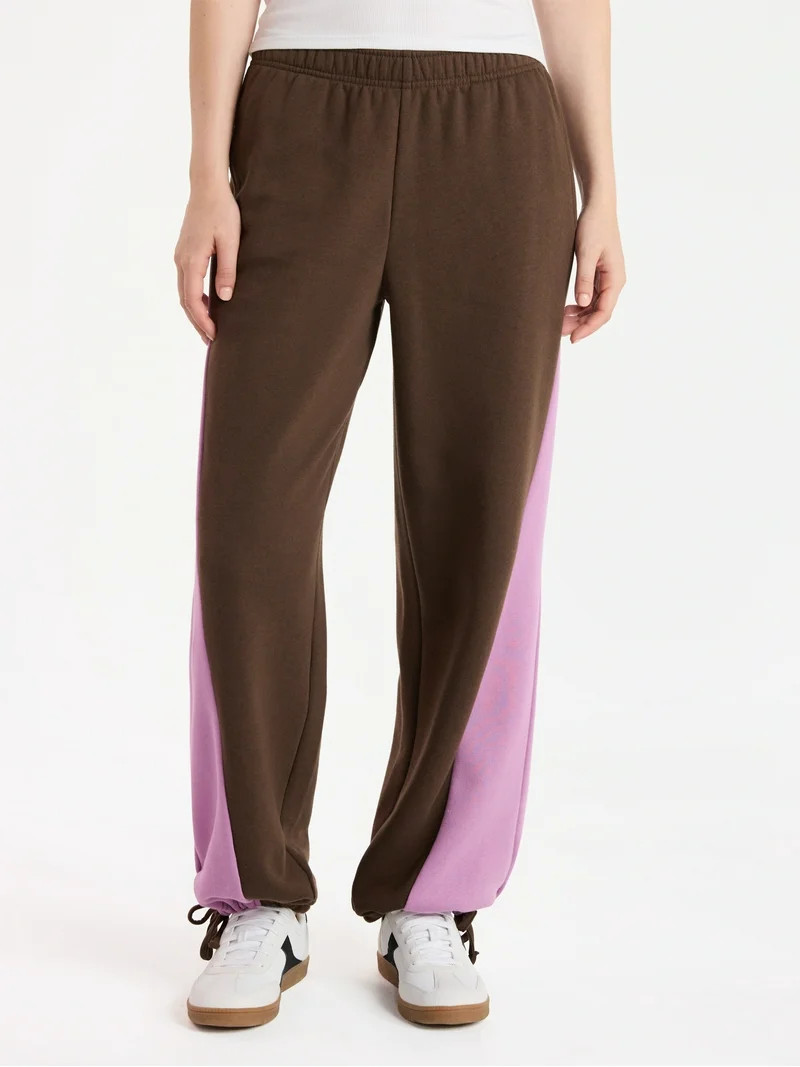 No Boundaries Colorblock Joggers, 30'' Inseam, Women’s | Walmart (US)