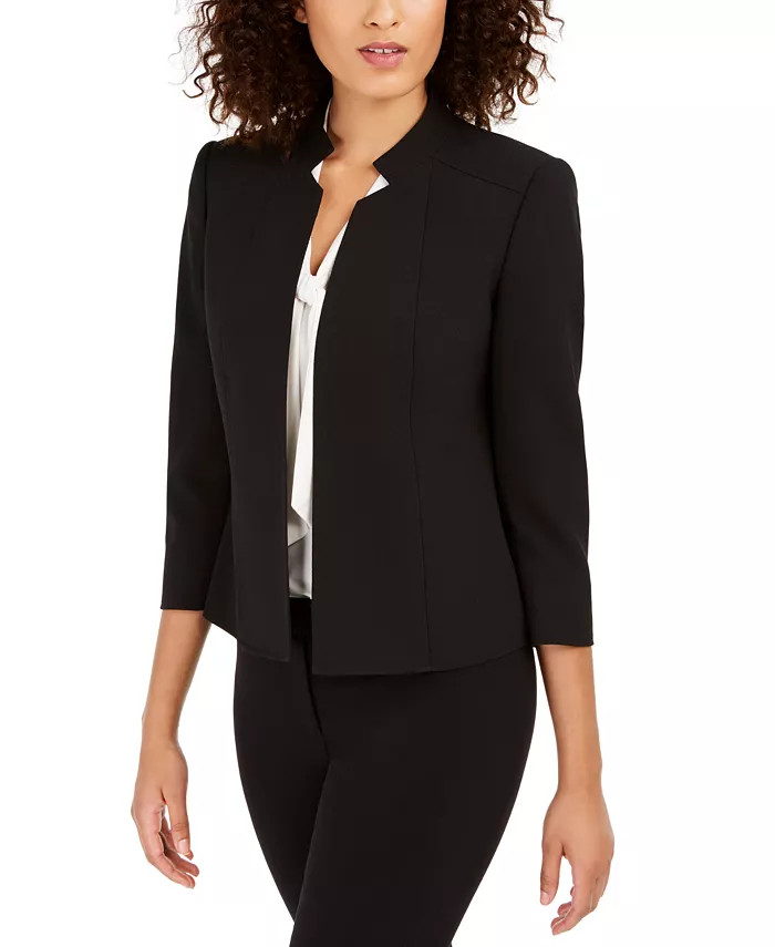 Anne Klein Star-Collar Open-Front Blazer - Macy's | Macy's