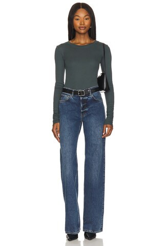LA Made Long Sleeve Crew Neck Top in Pine Green from Revolve.com | Revolve Clothing (Global)