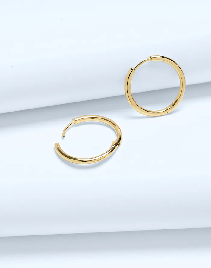 Demi-Fine Medium Hoop Earrings | Madewell