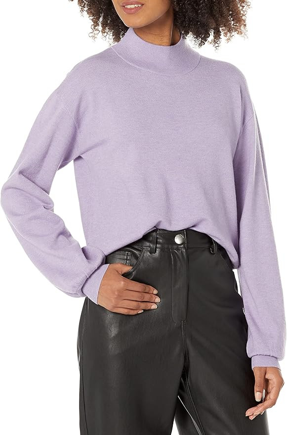 The Drop Women's Jaclyn Cut-Out Back Mock-Neck Sweater | Amazon (US)