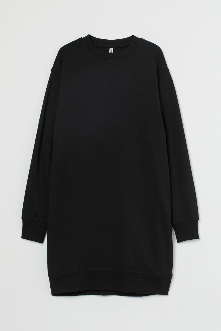 Sweatshirt Dress - Black - Ladies | H&M US | H&M (US + CA)