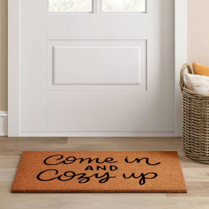 1&#39;6&#34;x2&#39;6&#34; Come In and Cozy Up Doormat Black - Threshold&#8482; | Target