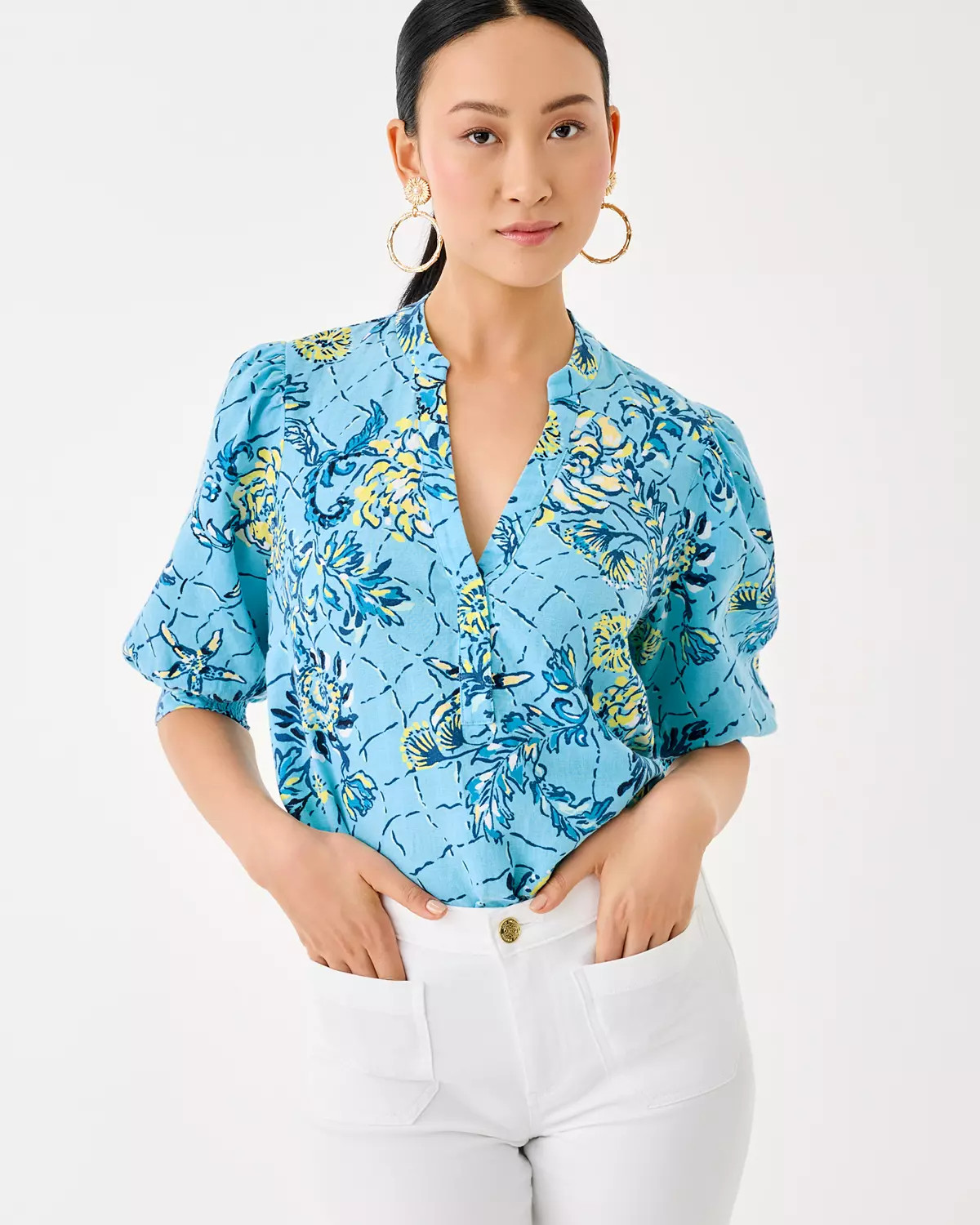 Mialeigh Linen Top | Lilly Pulitzer