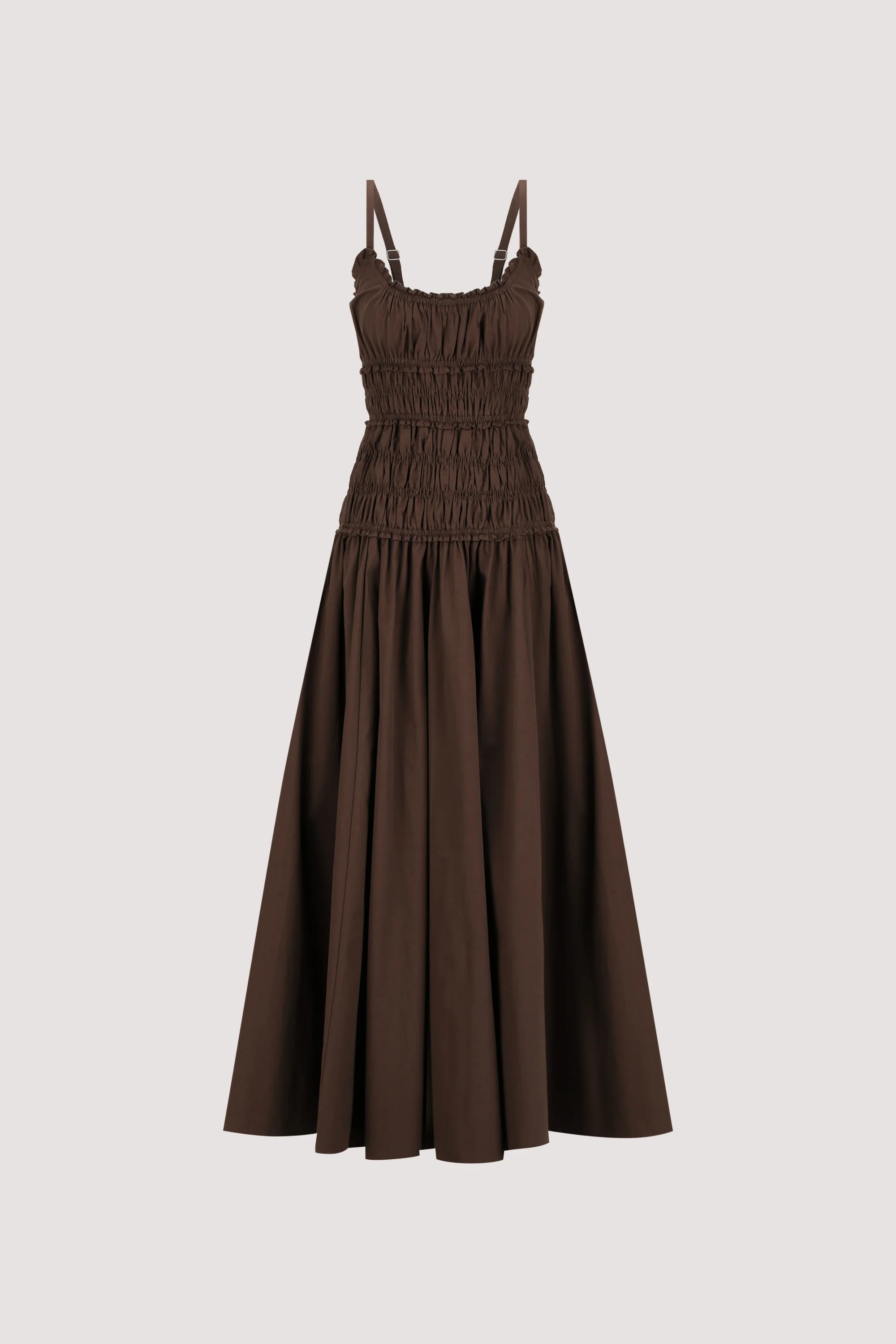 TOBY BITTER CHOC COTTON MIDI DRESS | DISSH