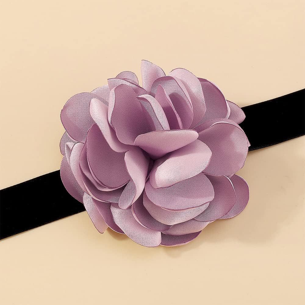 Dtja Vintage Rose Flower Choker Necklace for Women Girls Gothic Black Velvet Ribbon Camellia Blos... | Amazon (US)