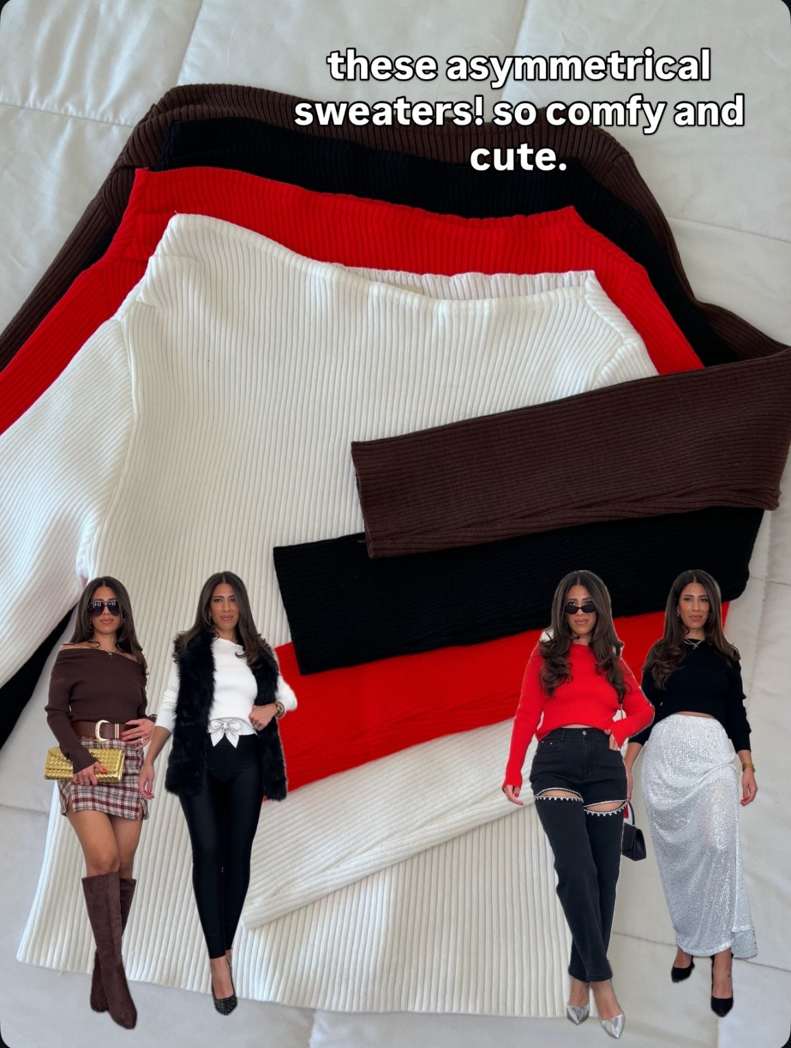 Love love these asymmetrical sweaters! They are fitted, I got medium but definitely should’ve got smalller 

#LTKHoliday #LTKFindsUnder50 #LTKSeasonal