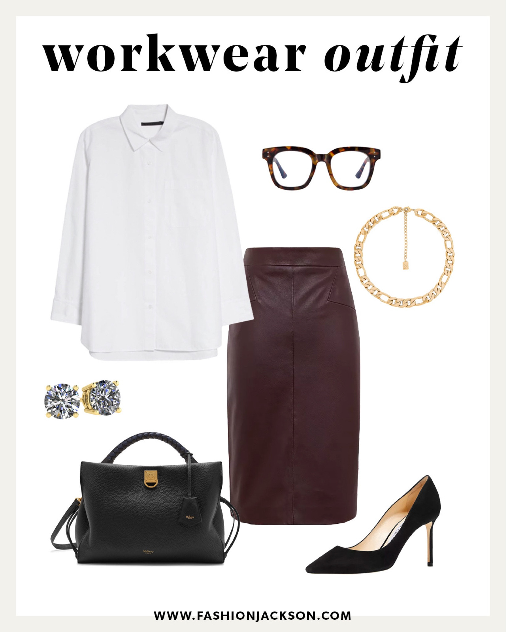 Fall workwear outfit idea #fallfashion #falloutfit #workoutfit #jennikayne #pencilskirt #leatherskirt #businesscasual #fashionjackson

#LTKworkwear #LTKstyletip #LTKunder100