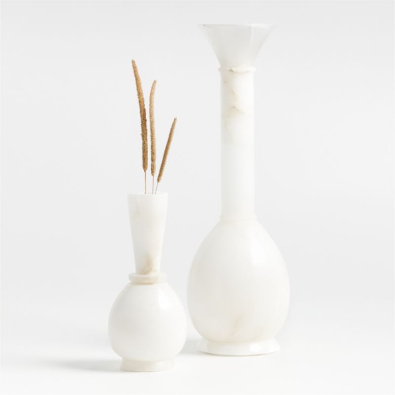 Vecchio Alabaster Vases by Athena Calderone | Crate & Barrel | Crate & Barrel