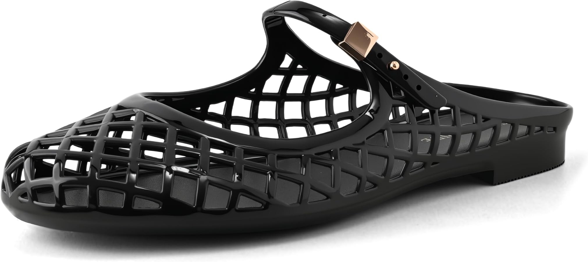 Jelly Flats for Women Mesh Mary Jane Breathable Slides Comfortable Slip on Closed Rounded Toe Fla... | Amazon (US)