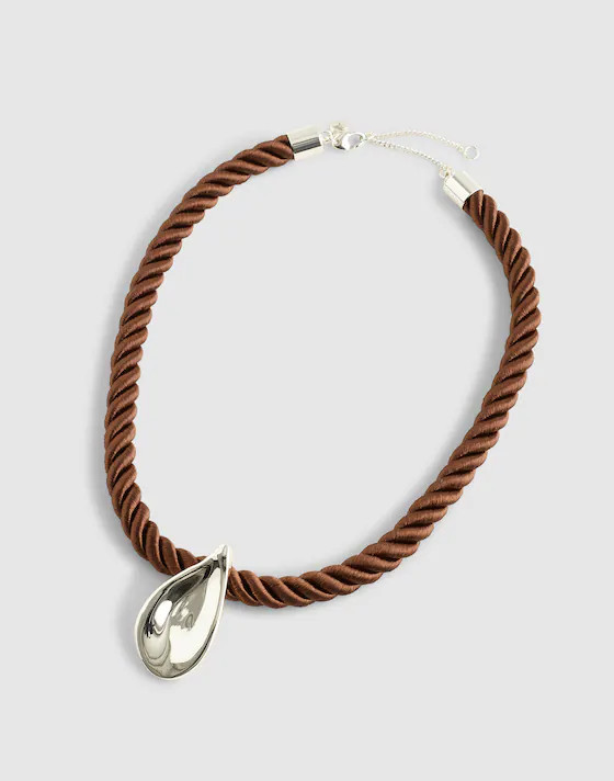 Droplet Pendant Cord Necklace | Madewell